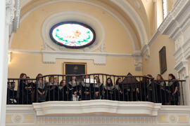 Coro Oficial de la Universidad de Málaga en la misa de Lunes Santo. Iglesia de San Agustín. Abril de 2014