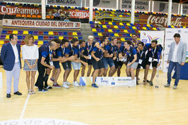 Entrega de medallas. Ceremonia de clausura del Campeonato Europeo Universitario de Balonmano. Antequera. Julio de 2017
