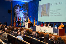 Discurso de investidura de Bernardo Quintero como Doctor "Honoris Causa" por la Universidad de Málaga. Paraninfo. Marzo de 2025