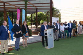 Intervención de José Ángel Narváez. Inauguración de la primera "Isla y Senda Verde" de la Universidad de Málaga. Facultad de Ciencias de la Comunicación y Turismo. Octubre de 2019