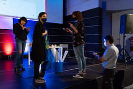 Ensayos previos. Gala de Clausura de la 30 edición de Fancine de la Universidad de Málaga. Cine Albéniz. Noviembre de 2020