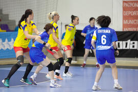 Partido Japón - Rumanía. Categoría femenina. Campeonato del Mundo Universitario de Balonmano. Antequera. Junio de 2016