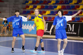 Partido Japón - Rumanía. Categoría femenina. Campeonato del Mundo Universitario de Balonmano. Antequera. Junio de 2016