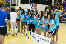 Entrega de medallas. Ceremonia de clausura del Campeonato Europeo Universitario de Balonmano. Antequera. Julio de 2017