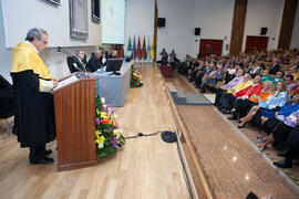 José Ángel Narváez en la Apertura del Curso Académico 2015/2016 de la Universidad de Málaga. Paraninfo. Septiembre de 2015