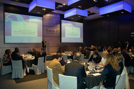 Cena de gala con motivo al homenaje para los jubilados y personal que cumple 25 años de servicio en la Universidad de Málaga. Hotel Barceló. Febrero de 2009