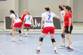 Partido República Checa - Rusia. Categoría femenina. Campeonato del Mundo Universitario de Balonmano. Antequera. Junio de 2016