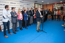 Inauguración de las Jornadas de Puertas Abiertas de la Universidad de Málaga. Complejo Polideportivo Universitario. Abril de 2016