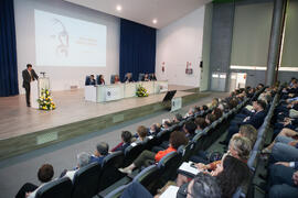 Intervención de Ernesto Pimentel. Homenaje en recuerdo del profesor José María Troya. Salón de Actos de la Escuela Técnica Superior de Ingeniería Informática. Octubre de 2016