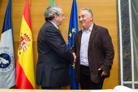 Toma de Posesión de Félix Moral Toranzo como nuevo profesor titular del Departamento de Departamento Psicología Social, Trabajo Social, Antropología Social y Estudios de Asia Oriental de la Universidad de Málaga. Edificio del Rectorado. Febrero de 2018