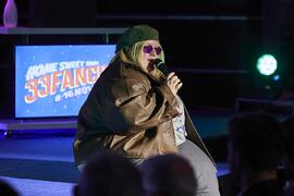 Actuación de Esty Quesada en la gala de de inauguración de la 33ª edición de Fancine de la Universidad de Málaga. Cine Albéniz. Noviembre de 2023