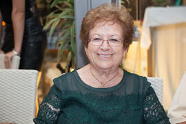 Francisca Parra Guerrero. Cena Homenaje a profesores y PAS jubilados de la Facultad de Económicas. Restaurante El Palmeral. Septiembre de 2015