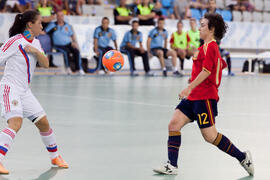 Partido España contra Rusia. 14º Campeonato del Mundo Universitario de Fútbol Sala 2014 (FUTSAL). Antequera. Julio de 2014