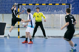 Partido Universidad de Málaga - Universidad de Basilea. Categoría masculina. Campeonato Europeo Universitario de Balonmano. Antequera. Julio de 2017