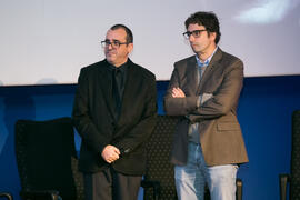 Carlos Rosa Jiménez y Luis J. Machuca Casares. Inauguración del curso 2018-2019 de la Escuela Técnica Superior de Arquitectura de la Universidad de Málaga. Paraninfo. Octubre de 2018