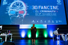 Ensayos previos. Gala de Clausura de la 30 edición de Fancine de la Universidad de Málaga. Cine Albéniz. Noviembre de 2020