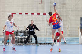 Partido Polonia - España. Categoría femenina. Campeonato del Mundo Universitario de Balonmano. Antequera. Julio de 2016