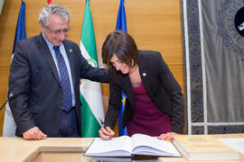 Toma de Posesión de Ana María Luque Gil como nueva Directora de la Oficina del Rector de la Universidad de Málaga. Edificio del Rectorado. Febrero de 2018
