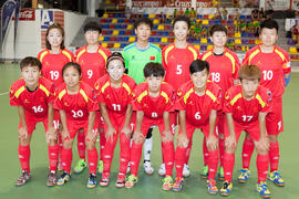 Jugadoras de China. Partido España contra China. 14º Campeonato del Mundo Universitario de Fútbol Sala 2014 (FUTSAL). Antequera. Julio de 2014