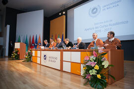 Apertura del Curso Académico 2016/2017 de la Universidad de Málaga. Salón de actos de la Escuela de Ingenierías Industriales. Septiembre de 2016