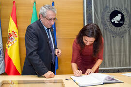 Toma de Posesión de Ana María Díaz Olaya como nueva profesora titular del Departamento de Didáctica de las Lenguas, las Artes y el Deporte de la Universidad de Málaga. Edificio del Rectorado. Febrero de 2018