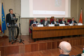 Juan Francisco Zambrana en la clausura del 50 Aniversario de la Facultad de Económicas. Facultad de Ciencias Económicas y Empresariales. Marzo de 2016