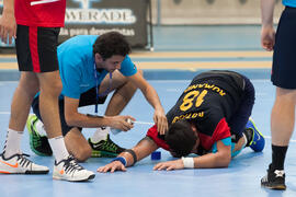 Partido Egipto - Rumanía. Categoría masculina. Campeonato del Mundo Universitario de Balonmano. Antequera. Junio de 2016