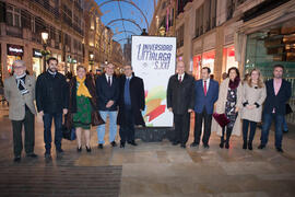 Inauguración de la exposición "La Universidad de Málaga del Siglo XXI".  Calle Larios. Enero de 2017