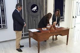 Toma de posesión de Elidia Beatriz Blázquez Parra como nueva Vicerrectora Adjunta de Movilidad Internacional de la Universidad de Málaga. Edificio del Rectorado. Abril de 2024