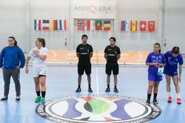 Partido Universidad de Aveiro - Universidad de Primorska. Categoría femenina. Campeonato Europeo Universitario de Balonmano. Antequera. Julio de 2017