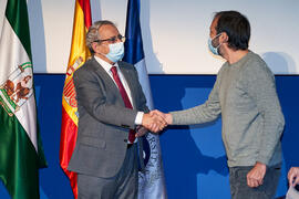 Toma de posesión de Carlos Francisco Rodríguez Caso como nuevo profesor titular del Área de Bioquímica y Biología Molecular de la Universidad de Málaga. Paraninfo. Diciembre de 2021