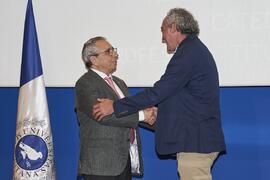 Toma de posesión de Antonio Román Muñoz Gallego como profesor titular del Área de Zoología de la Universidad de Málaga. Toma de posesión de nuevos catedráticos y profesores titulares de la Universidad de Málaga. Paraninfo. Noviembre de 2023