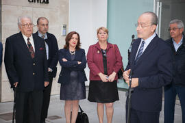Intervención de Francisco de la Torre. Inauguración de la plaza Pintor Eugenio Chicano. Málaga. Noviembre de 2016