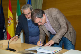 Toma de Posesión de Juan Jesús Bravo Caro como nuevo catedrático del Departamento de Historia Moderna y Contemporánea de la Universidad de Málaga. Edificio del Rectorado. Febrero de 2018