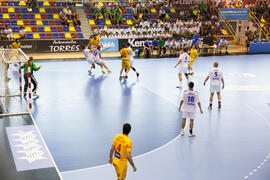 Partido Rusia - España. Categoría masculina. Campeonato del Mundo Universitario de Balonmano. Antequera. Junio de 2016