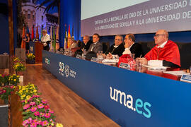Intervención de Gaspar Garrote. Entrega de la Medalla de Oro de la Universidad de Málaga a la Universidad de Córdoba y a la Universidad de Sevilla. Paraninfo. Junio de 2023