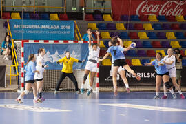 Partido Uruguay - República Checa. Categoría femenina. Campeonato del Mundo Universitario de Balonmano. Antequera. Junio de 2016