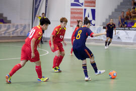 Partido España contra China. 14º Campeonato del Mundo Universitario de Fútbol Sala 2014 (FUTSAL). Antequera. Julio de 2014