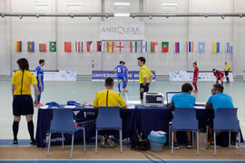 Partido República Checa contra Israel. 14º Campeonato del Mundo Universitario de Fútbol Sala 2014 (FUTSAL). Antequera. Julio de 2014