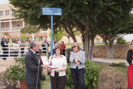 Inauguración de la glorieta "Alejandro Rodríguez Carrión" en el Campus de Teatinos de la Universidad de Málaga. Mayo de 2010