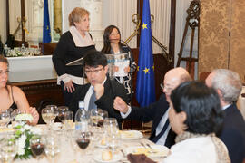 Celia Villalobos en la cena de inauguración de la X Tribuna España - Corea. Ayuntamiento de Málaga. Octubre de 2015
