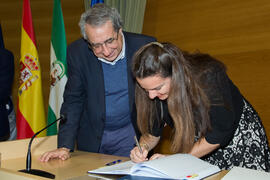 Toma de Posesión de Isabel Barbancho Pérez como nueva catedrática del Departamento de Ingeniería de las Comunicaciones de la Universidad de Málaga. Edificio del Rectorado. Febrero de 2018