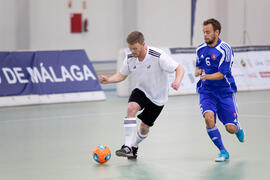 Partido Eslovaquia contra Alemania. 14º Campeonato del Mundo Universitario de Fútbol Sala 2014 (FUTSAL). Antequera. Julio de 2014