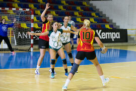 Partido Universidad de Colonia - Universidad de Valencia. Categoría femenina. Campeonato Europeo Universitario de Balonmano. Antequera. Julio de 2017