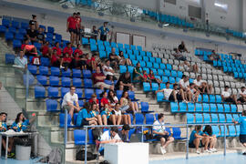 Vista de la grada. Partido Polonia - España. Categoría femenina. Campeonato del Mundo Universitario de Balonmano. Antequera. Julio de 2016