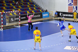 Partido Japón - España. Categoría masculina. Campeonato del Mundo Universitario de Balonmano. Antequera. Julio de 2016