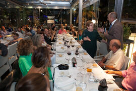Cena Homenaje a profesores y PAS jubilados de la Facultad de Económicas. Restaurante El Palmeral. Septiembre de 2015