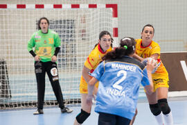 Partido España - India. Categoría femenina. Campeonato del Mundo Universitario de Balonmano. Antequera. Junio de 2016