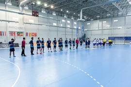 Partido Universidad de Málaga - Universidad de Barcelona. Categoría masculina. Campeonato Europeo Universitario de Balonmano. Antequera. Julio de 2017