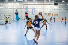 Partido Universidad de Málaga - Universidad de Valencia. Categoría femenina. Campeonato Europeo Universitario de Balonmano. Antequera. Julio de 2017